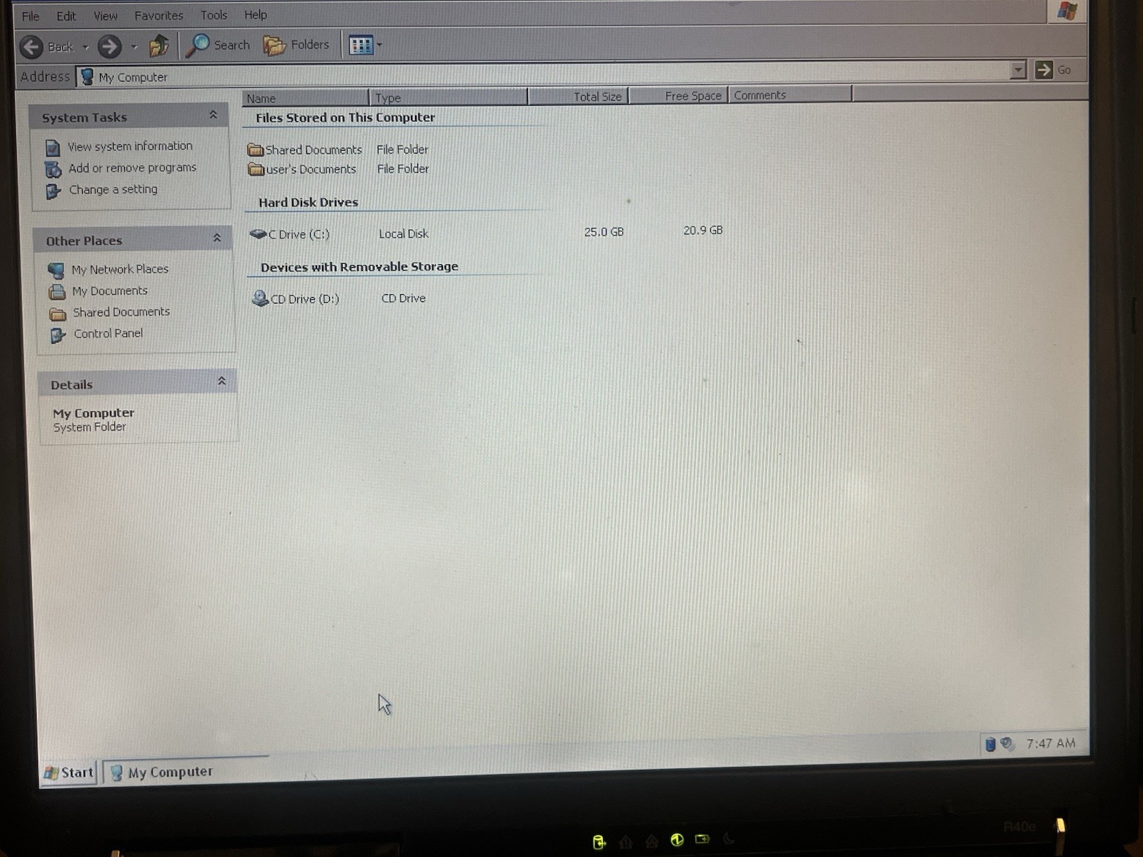 Vintage IBM ThinkPad R40e Laptop – Classic Windows XP System