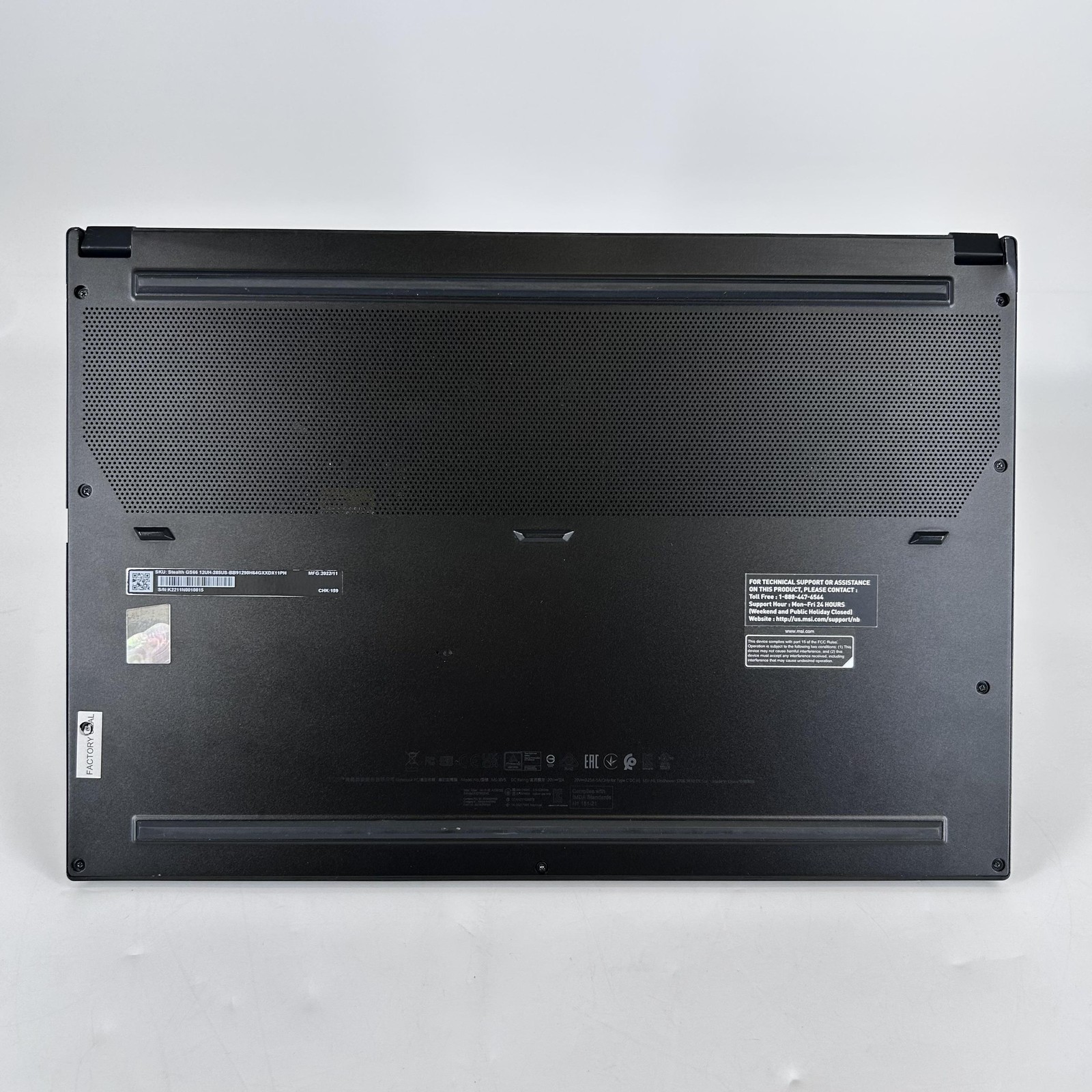 MSI Stealth GS66 15.6 239Hz 2K 2.9 GHz i9-12900H 64GB 1TB SSD RTX 3080 Very Good