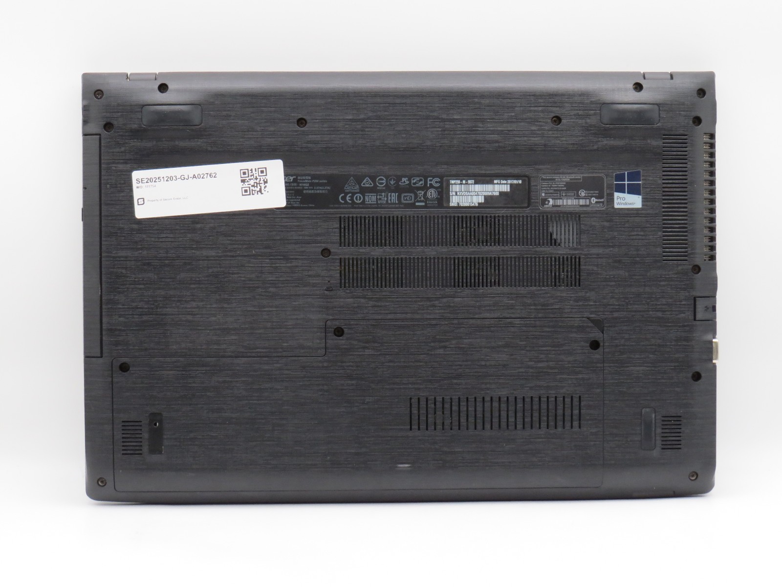 Acer TravelMate P259 | i5-6200U @ 2.3GHz | 8GB DDR4 | 15.6″ | No HDD/OS/AC PARTS