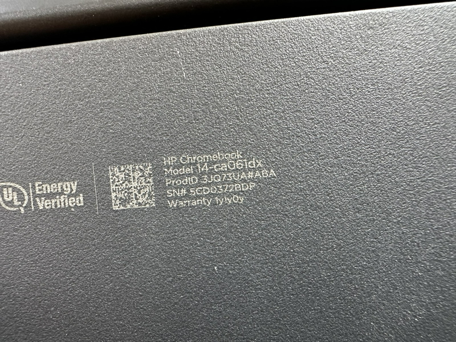 HP Chromebook Touchscreen 14-ca061dx Celeron 1.1GHz 4GB RAM 32GB