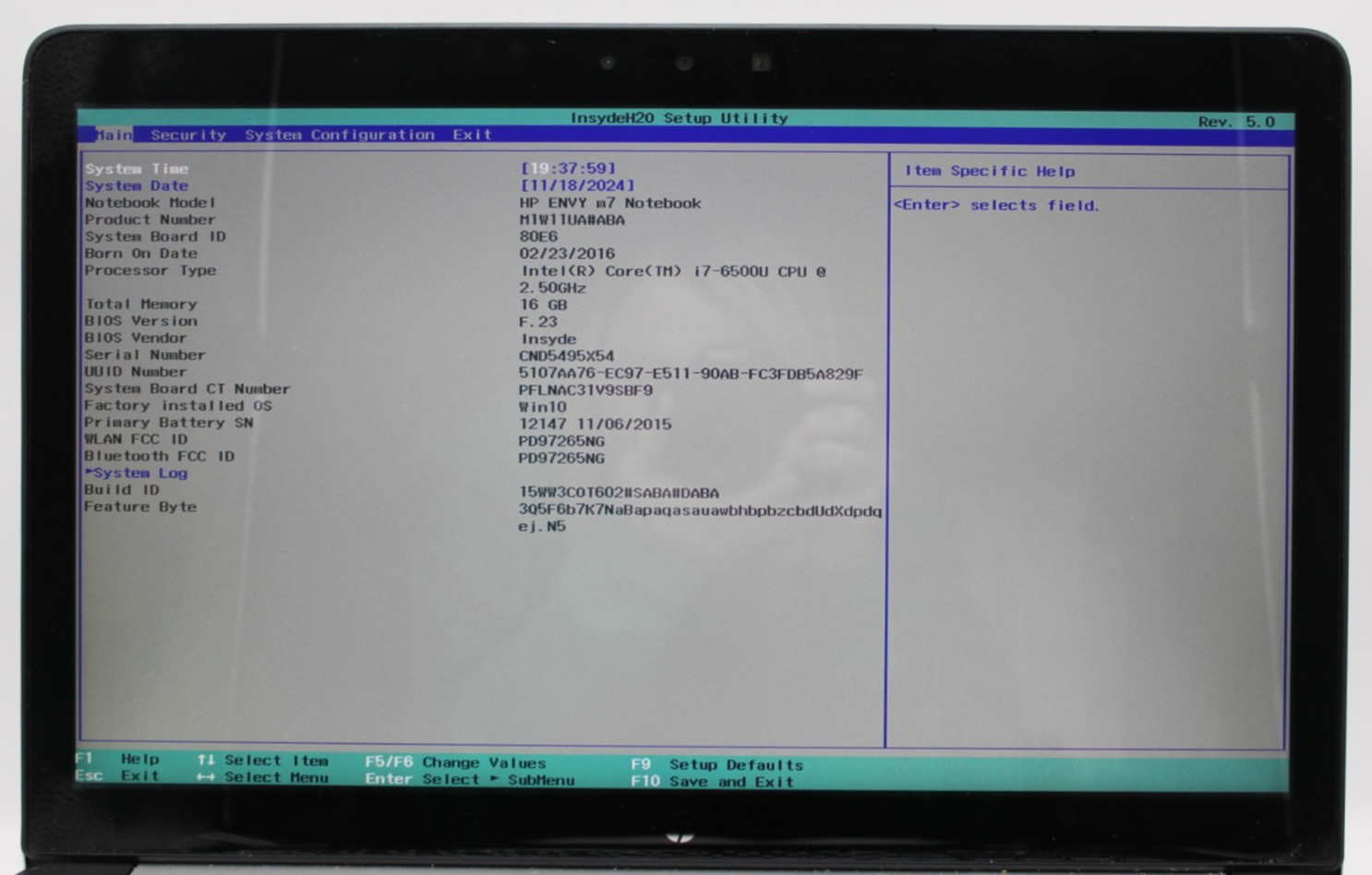HP Envy i7-6500U@2.5GHz 8GB DDR3 NO STORAGE/OS *PARTS/REPAIR* *READ*