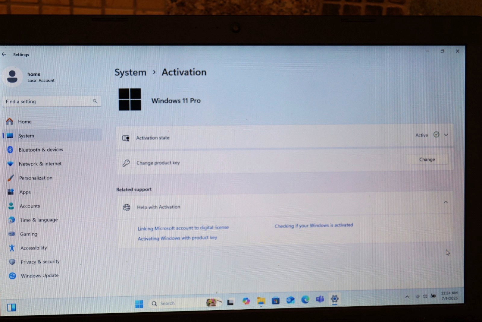 Activated 24H2 WIN 11PRO Toshiba C55-A5308 Gen3 i3@2.50GHz,4GB RAM,120GB SSD