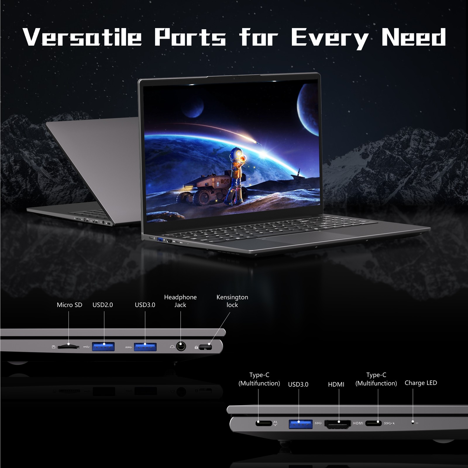 15.6 Gaming Laptop AMD Ryzen 5 6600H 6-Cores 660M 32GB DDR5 RAM 1/2TB SSD 4.5GHz