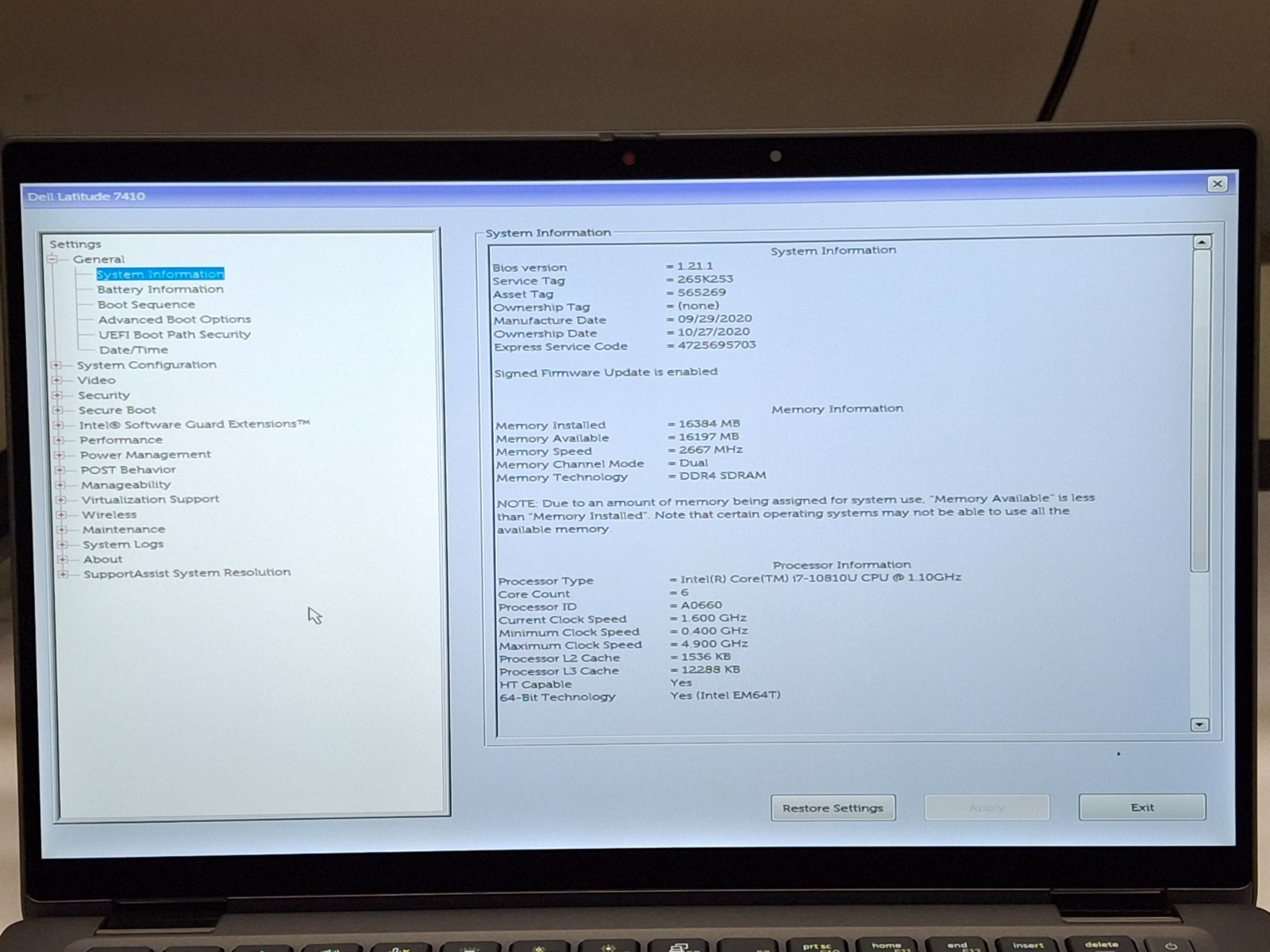 Dell Latitude 7410 14″ 2-in-1 Touch Intel 6 Core i7-10810U 16GB 256GB Win11P