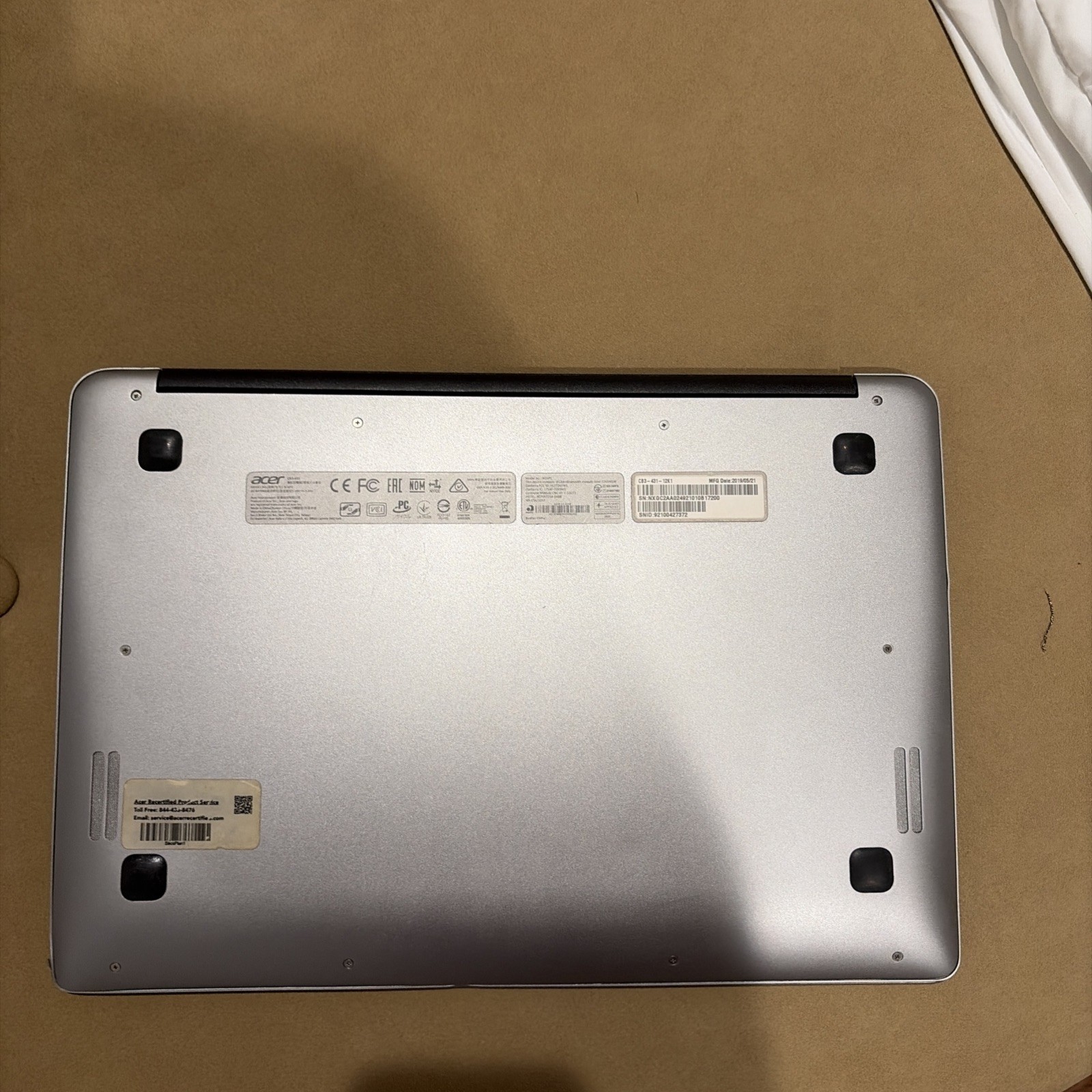 Acer Chromebook 14″ CB3-431-12K1 32GB N16P1 Silver works (no charger)🔥🔥🔥