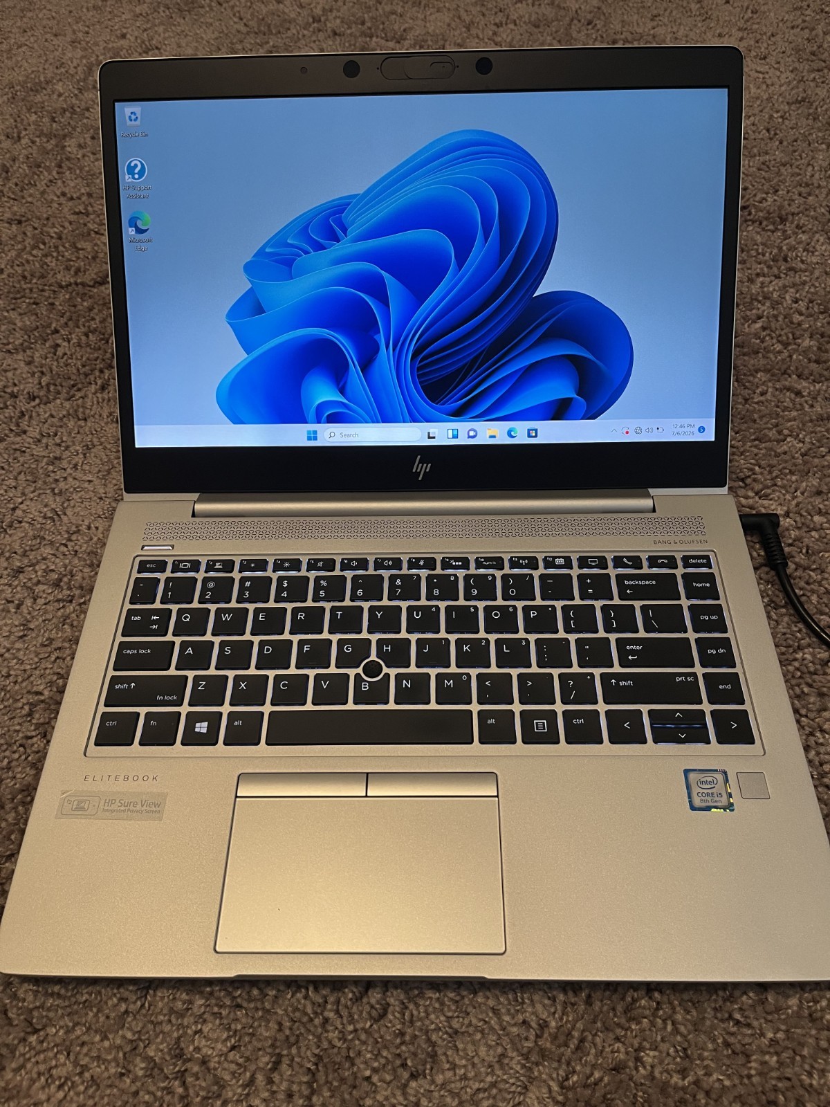 HP Elitebook 840 G5 14″ 256GB, Intel Quad-Core i5-8250U, 1.6 GHz, 16GB