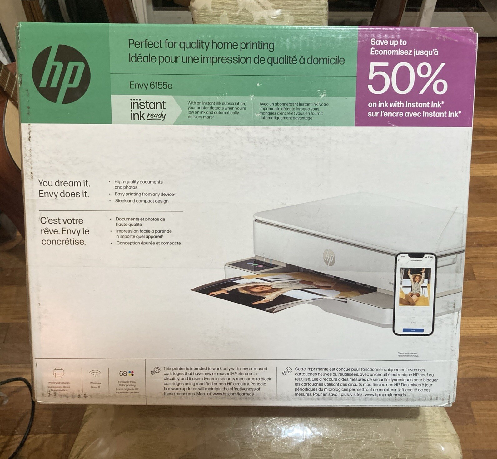 Hp Envy 6155ee All In One Wireless Printer