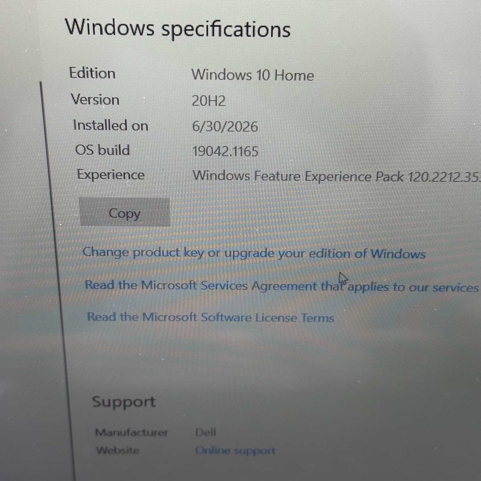 Dell Inspiron 3501 15.6″ Touchscreen Laptop i5-1035G1 8GB RAM 256GB SSD