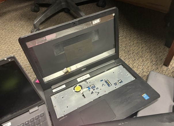 Box of laptops