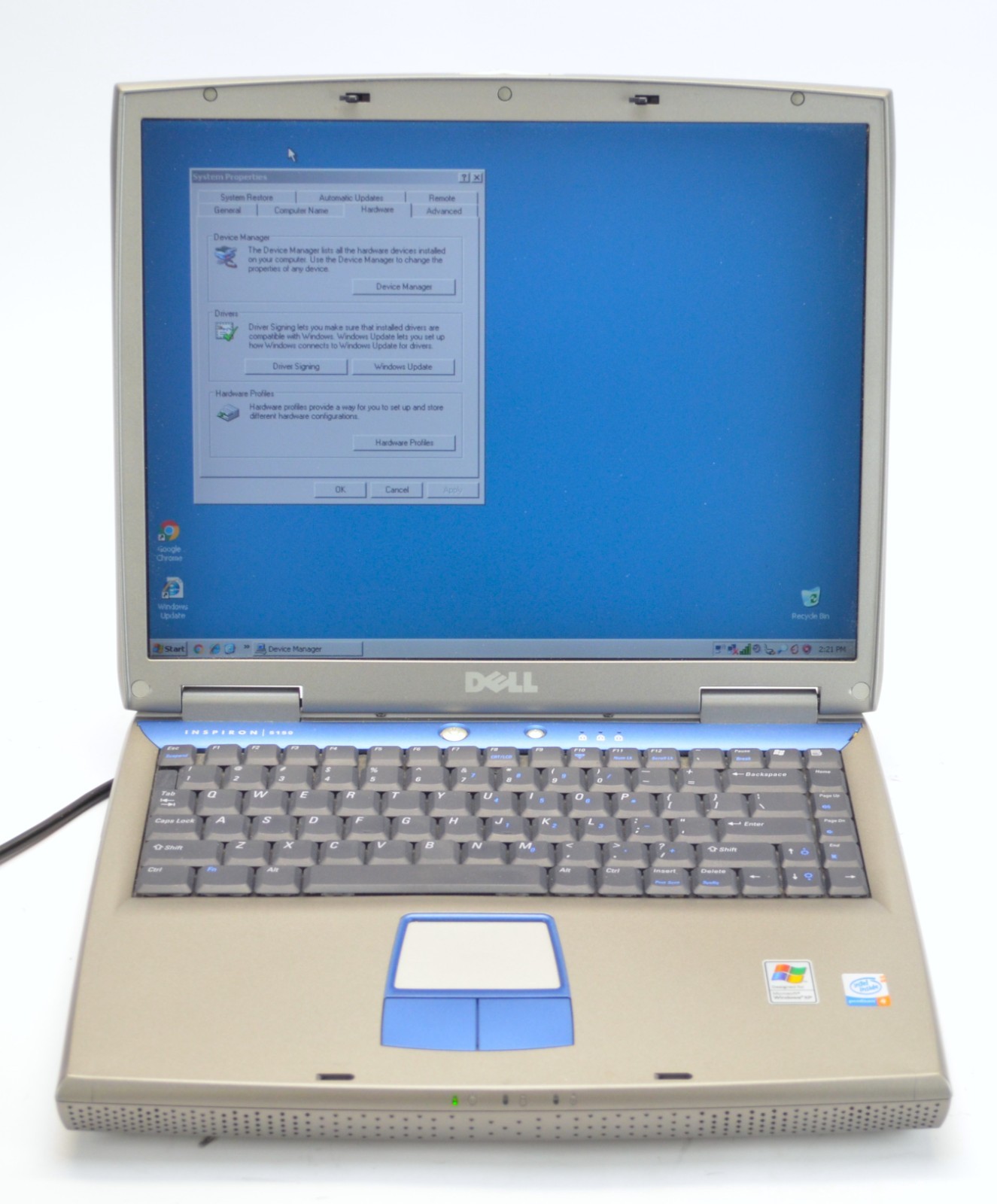 Dell Insprion 5150 15″ P4 3.20GHz 1GB Ram 80GB HDD Volari Graphics Windows XP