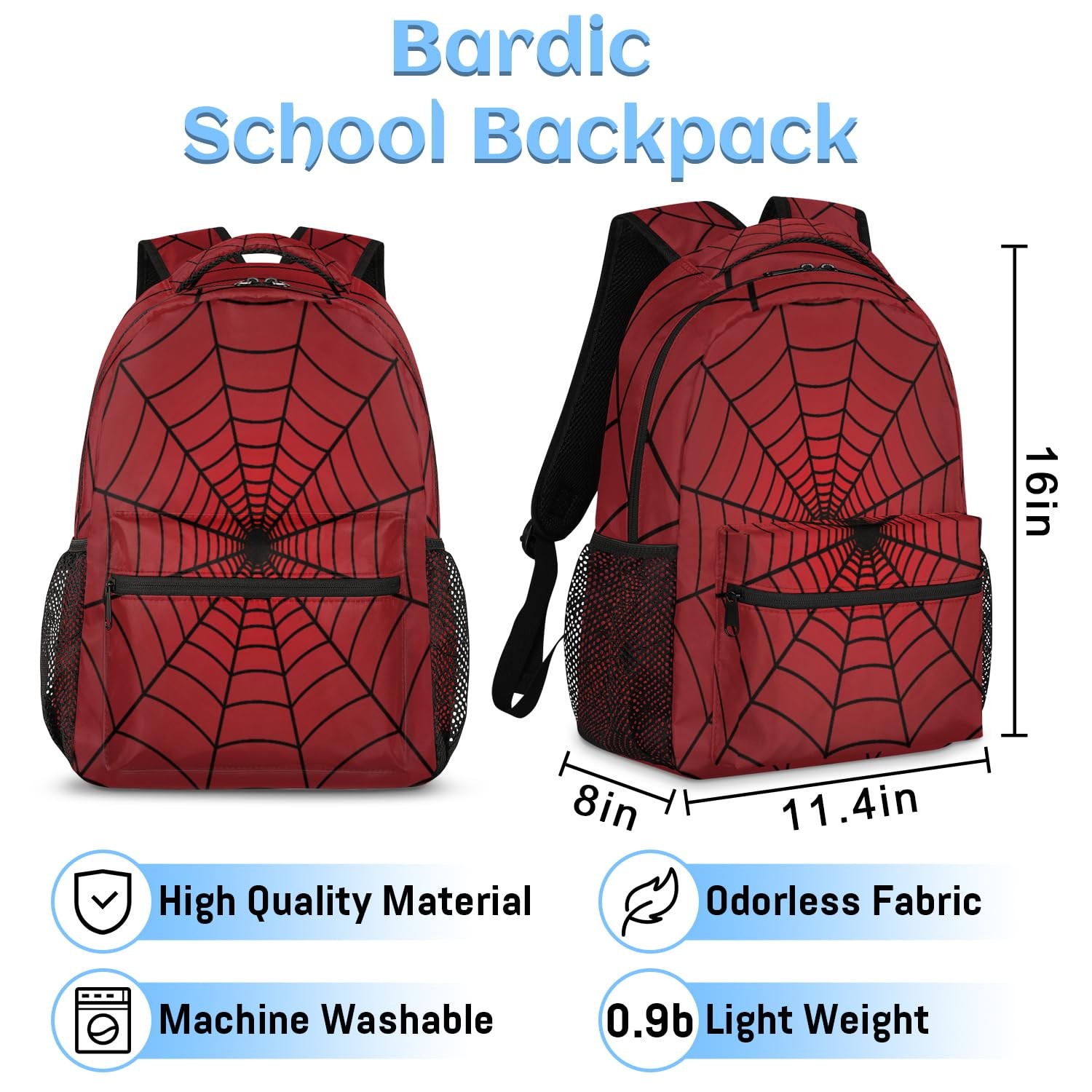 Backpack for School Lightweight Travel Bookbag Laptop Compartment Boys Girls