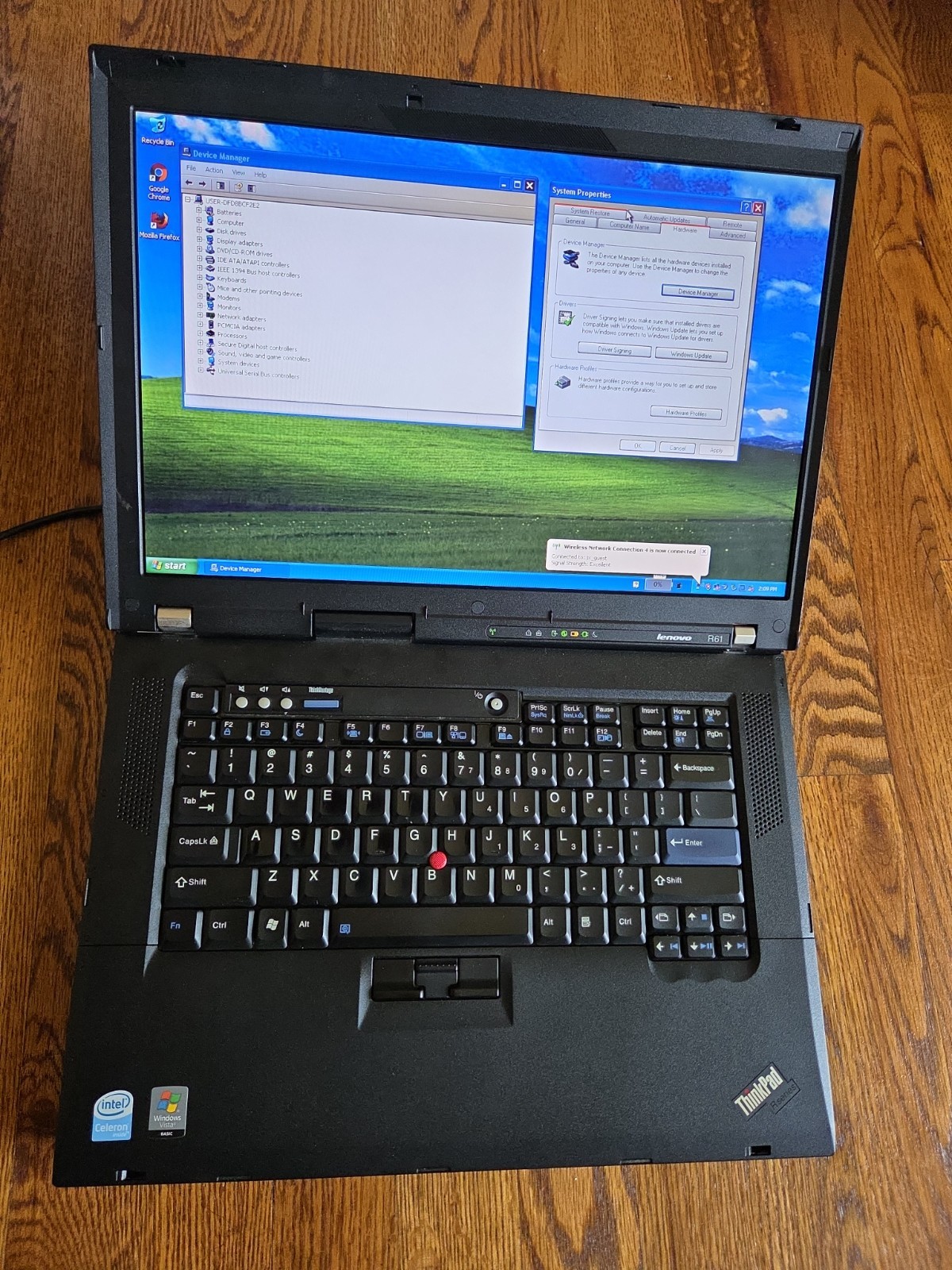 IBM ThinkPad R61 15″ Intel T7500 2.2 GHz 3GB RAM 160GB HDD Win XP Pro