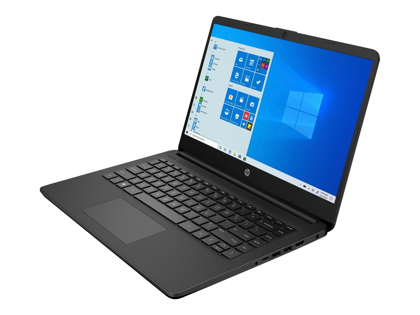 Newest HP 14” Touch Laptop Intel 2-Core CPU 4GB RAM 128GB (64+64) Win11 Black