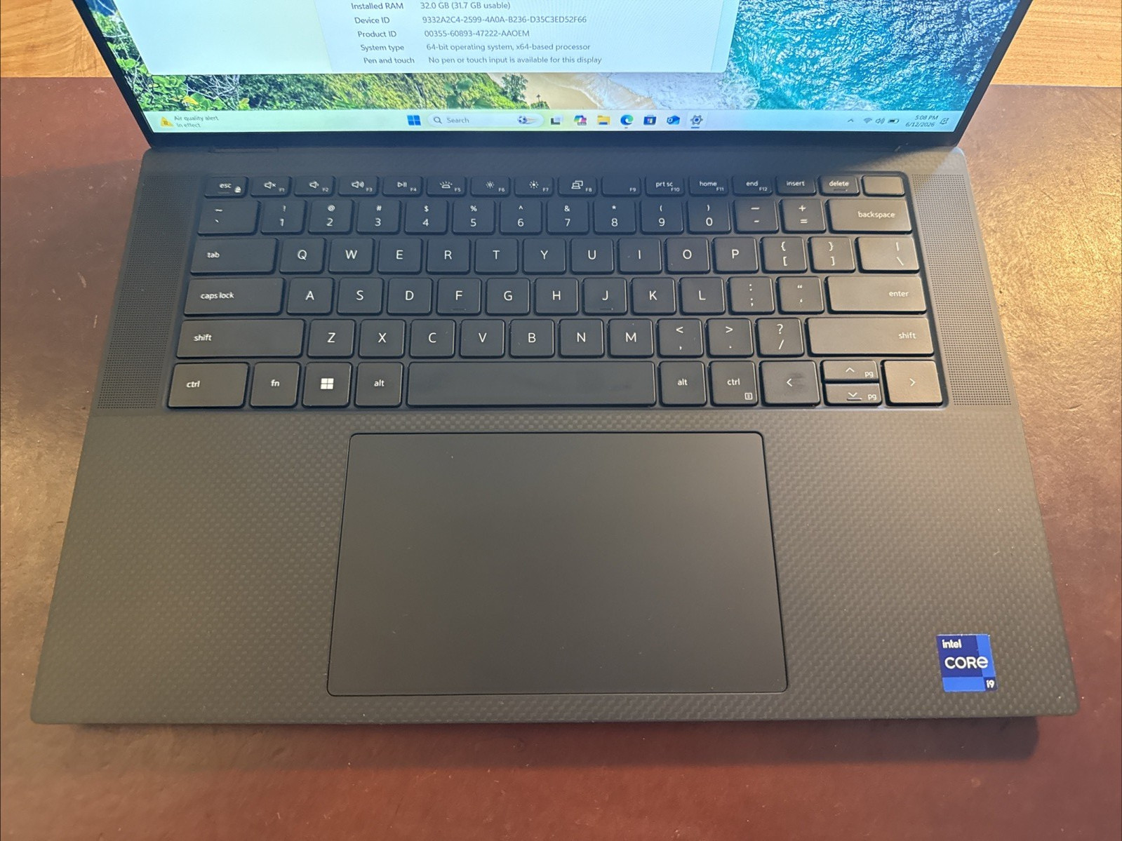 Dell XPS 15 9520 15.6in FHD+ i9-12900HK – 32GB RAM 51GB SSD Nvidia RTX 3050 Ti