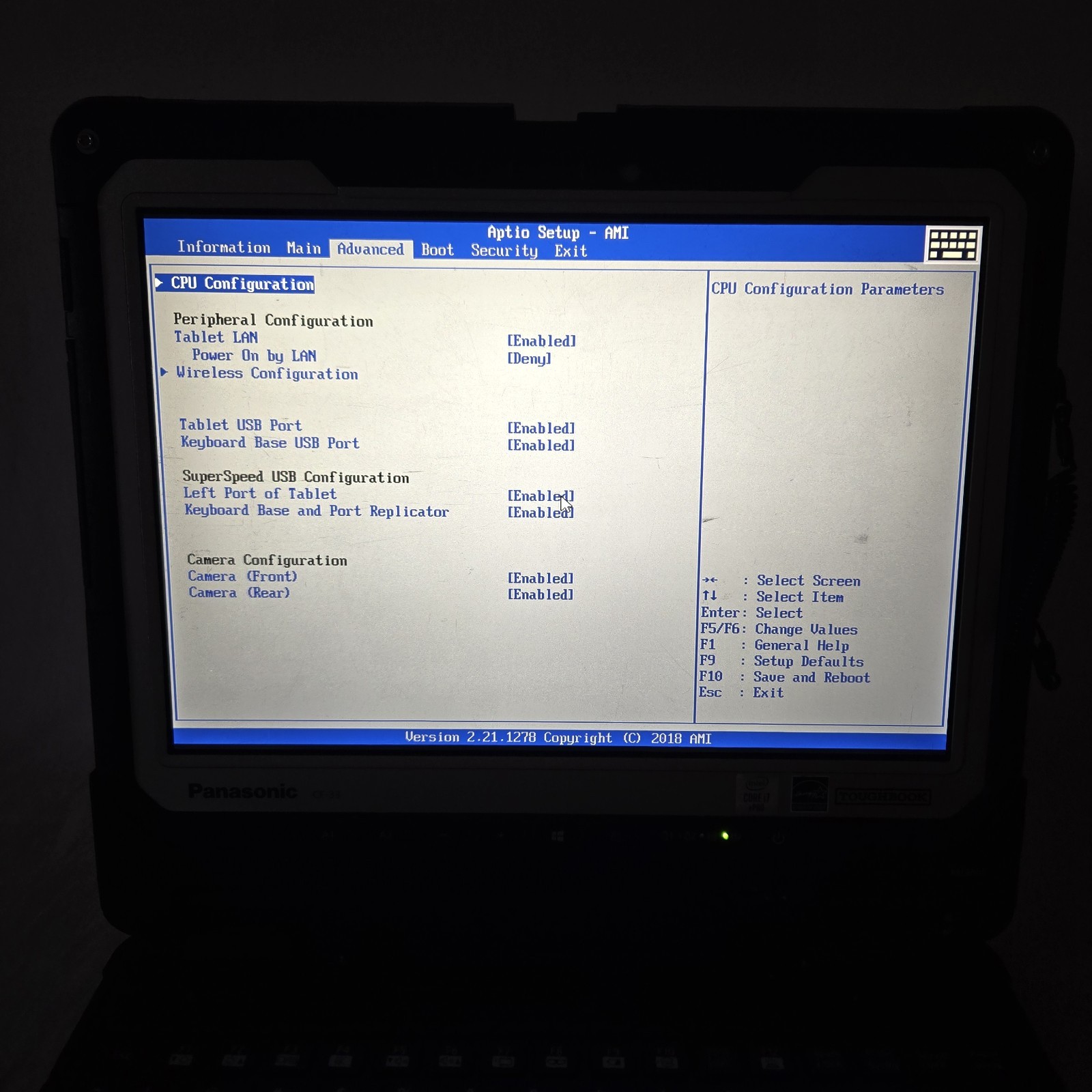 Panasonic Toughbook CF-33 i7-10810U 1.10GHz 512GB SSD 32GB Ram 4G GPS | Grade B-