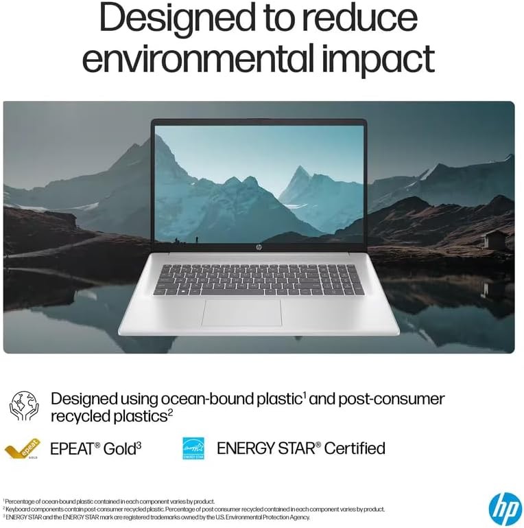 HP 17.3″ HD IPS Laptop AMD Ryzen 5 7430U 8GB RAM 512GB SSD
