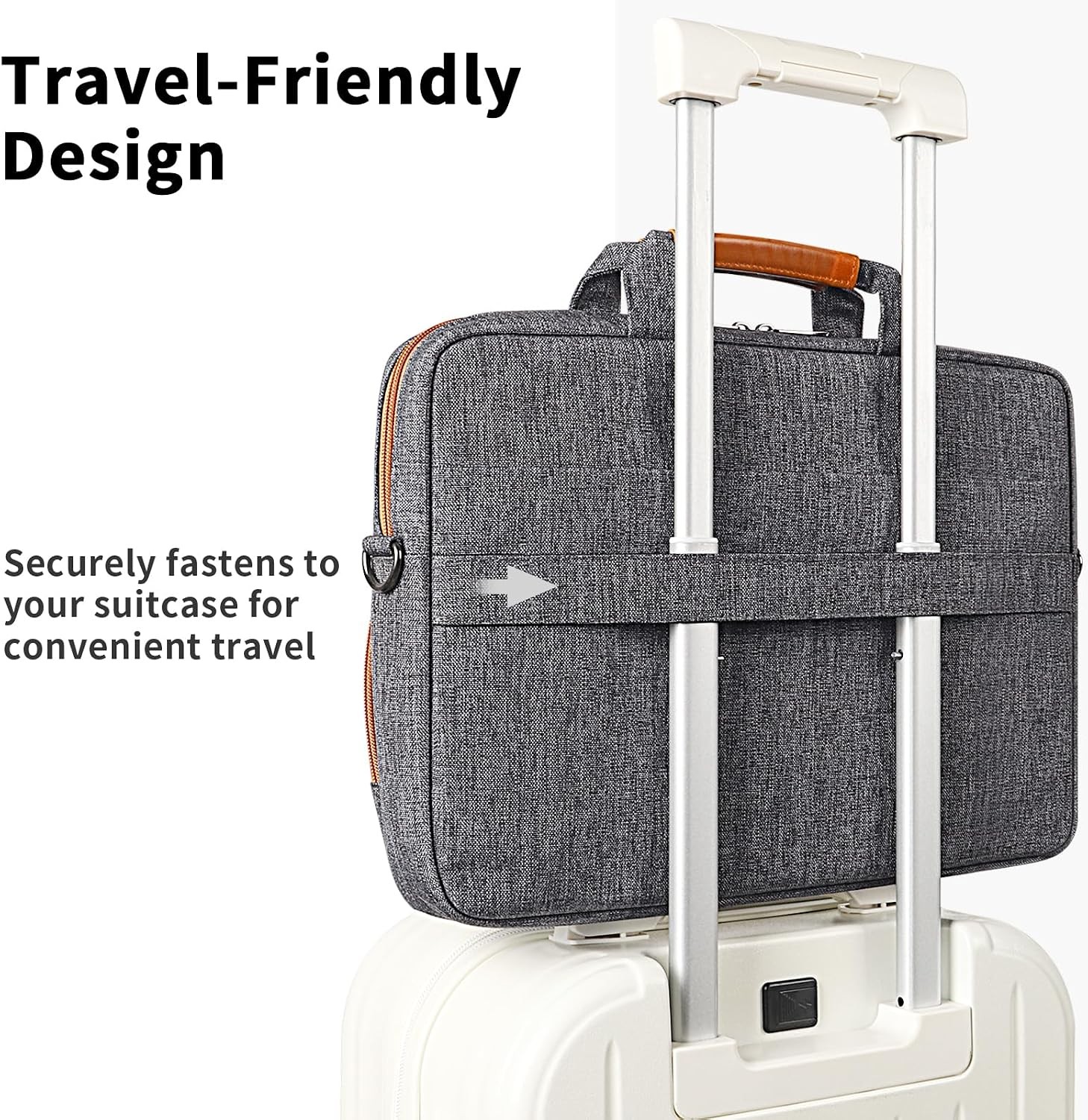 14 Inch Laptop Bag, Waterproof Business Briefcase for Macbook Pro Air/Lenovo Ide