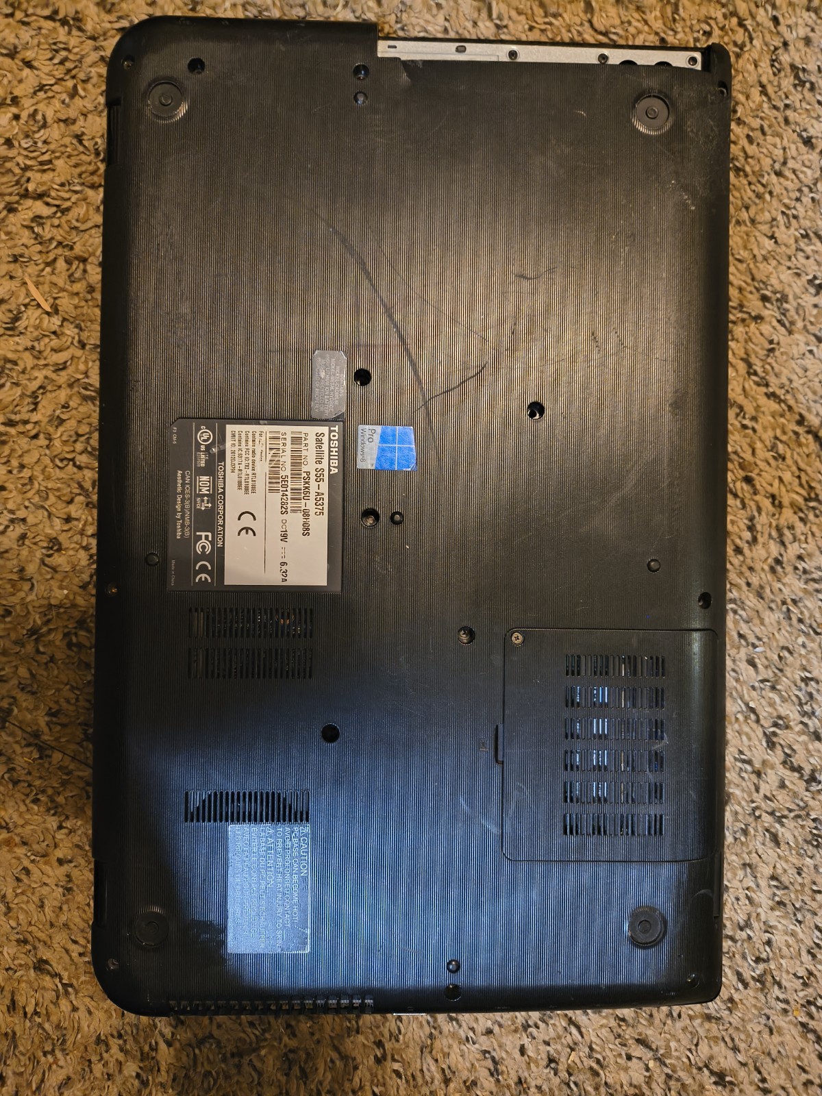 Toshiba Satellite S55-A i7-4700MQ 2.4GHz 8GB 180GB SSD Windows 10 Fast boot