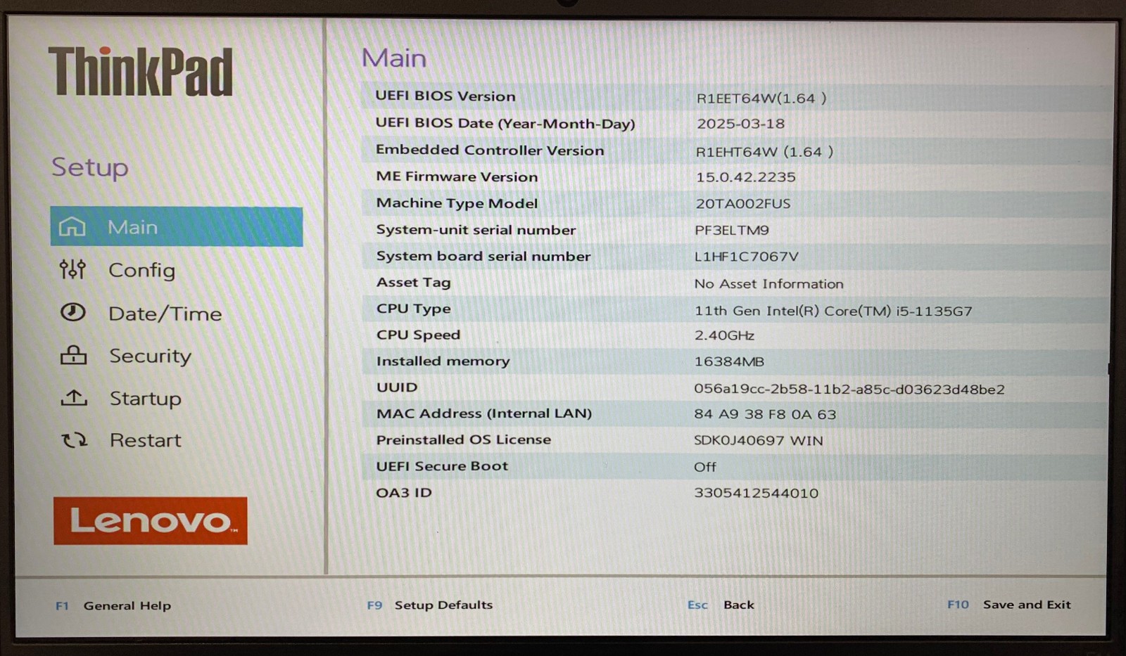 Lenovo ThinkPad E14 Gen 2 14″ Laptop i5-1135G7 16GB RAM 256GB NVMe, As Is