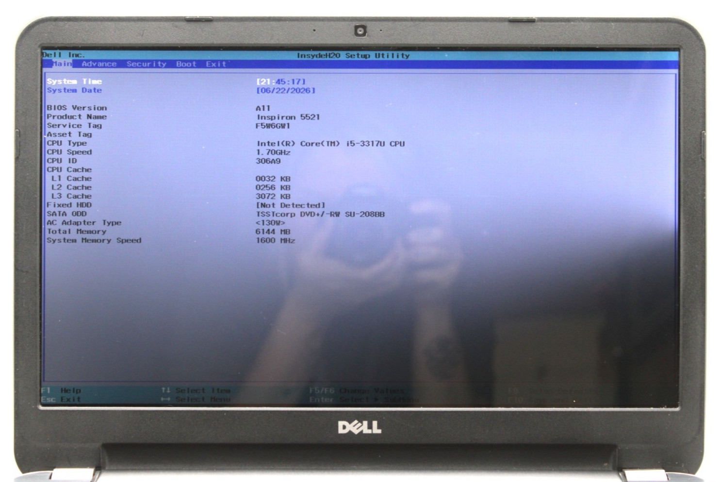 Dell Inspiron 15R-5521 i5-3337U@1.8GHz 4GB DDR3 NO STORAGE OR OS *USED/TESTED*