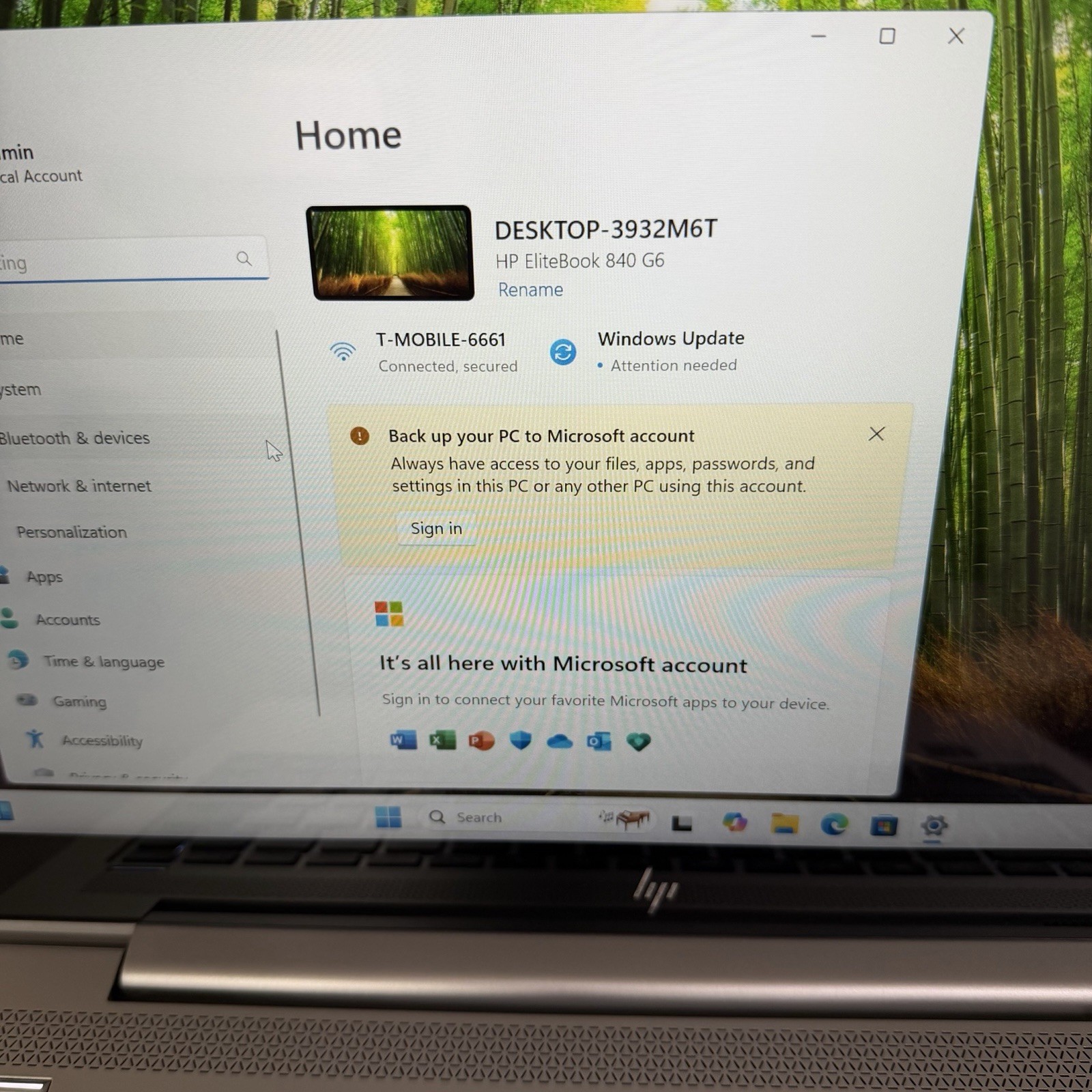 HP EliteBook 840 G6 – Intel Core i7, 16GB RAM, 256GB SSD, Windows 11