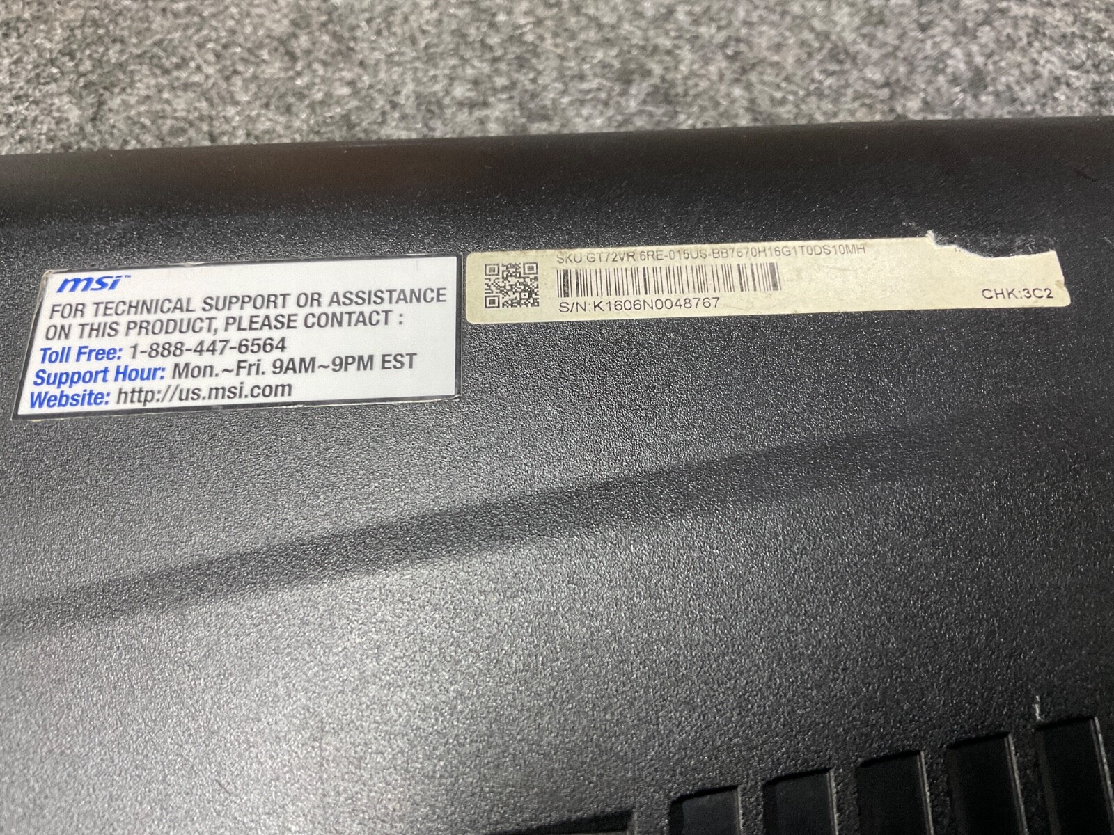 MSI GT72S 6QE Dominator Pro G