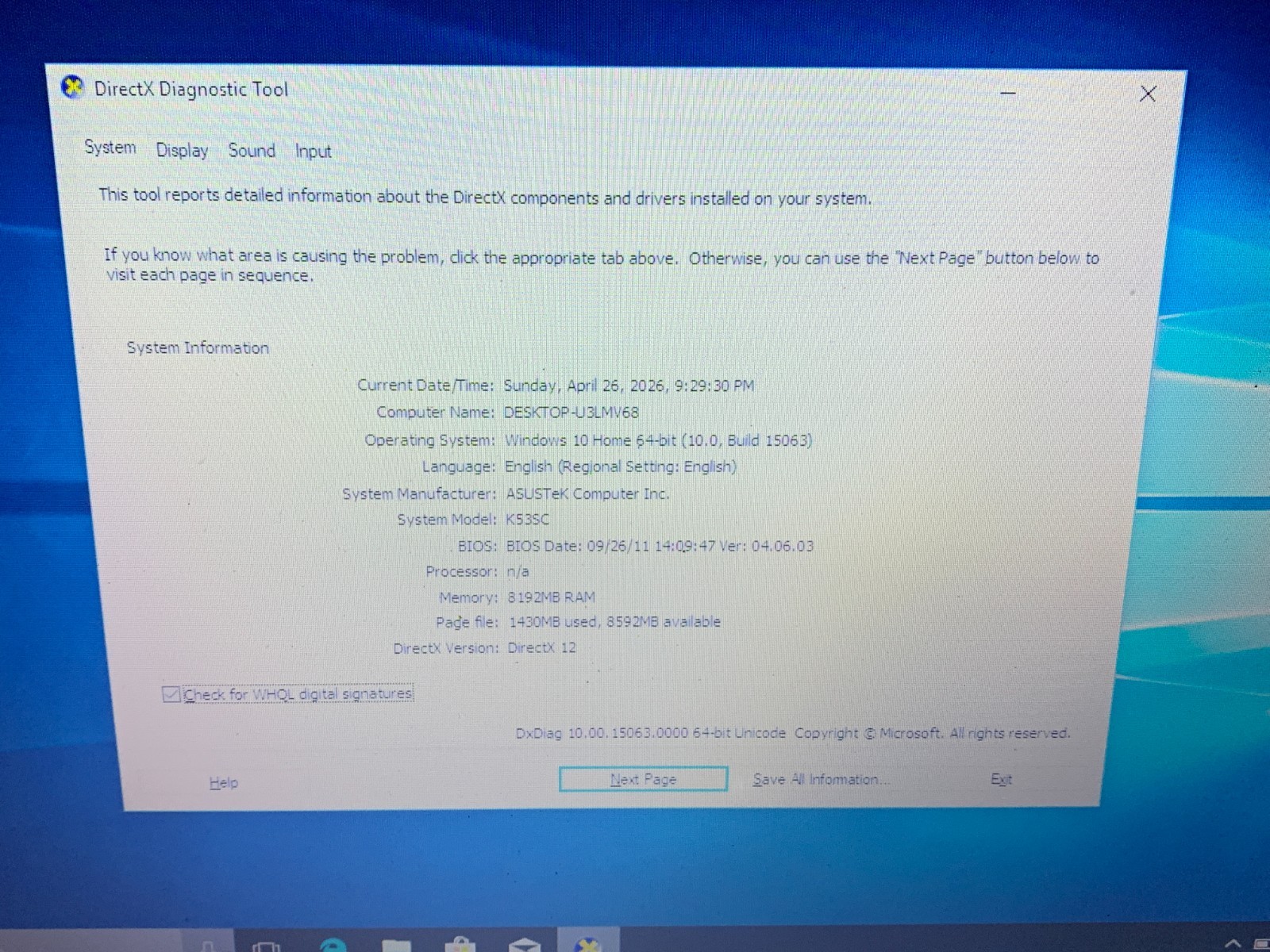 ASUS K53S 15.6″ Intel Core i7 Processor Windows 10 8 GB RAM