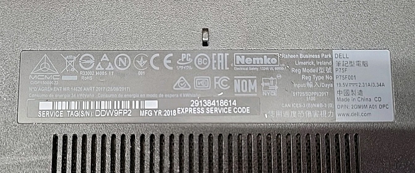 Dell Inspiron 15 5570 Intel Core i3-8130U @ 2.2GHz 12GB RAM 1TB HDD W10 *READ*