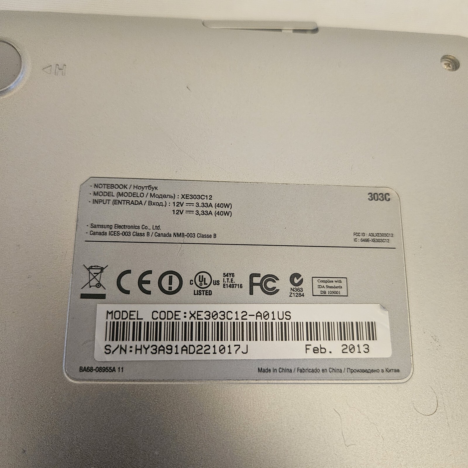 Samsung XE303C12 11.6″ Chromebook/Exynos 5/16GB eMMC/2GB RAM/Chrome OS **No Cord