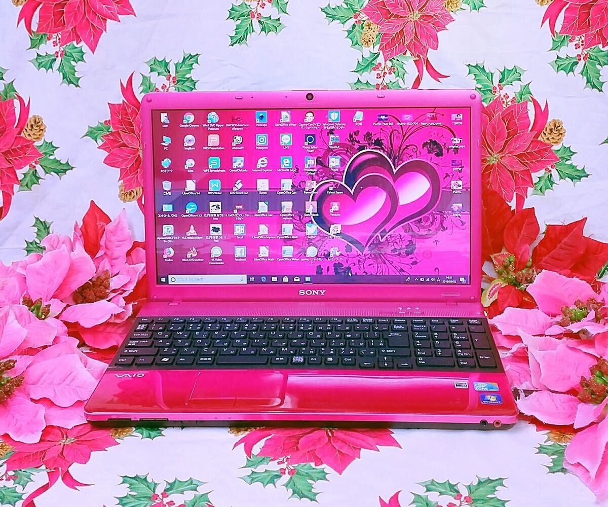 SONY VAIO Pink Intel Core i5 Windows 11 SSD 256GB 8GB Blu-ray DVD Used from JP