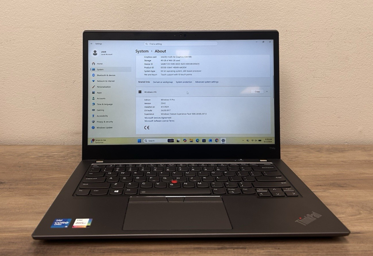 Lenovo ThinkPad T14s Gen 2 Intel Core i55-1145G7 |20WM005GUS-Touch |256GB SSD|