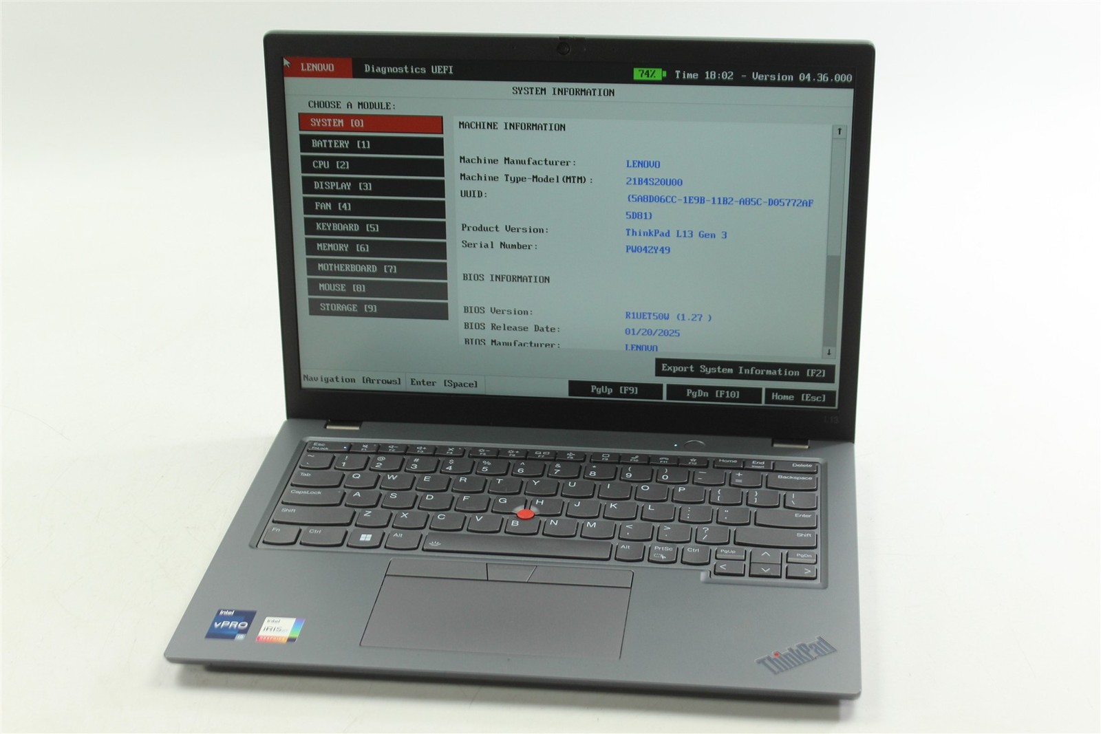 Lenovo ThinkPad L13 Gen 3 13.3″ i5-1245U 1.6GHz 256GB SSD 16GB RAM W11P