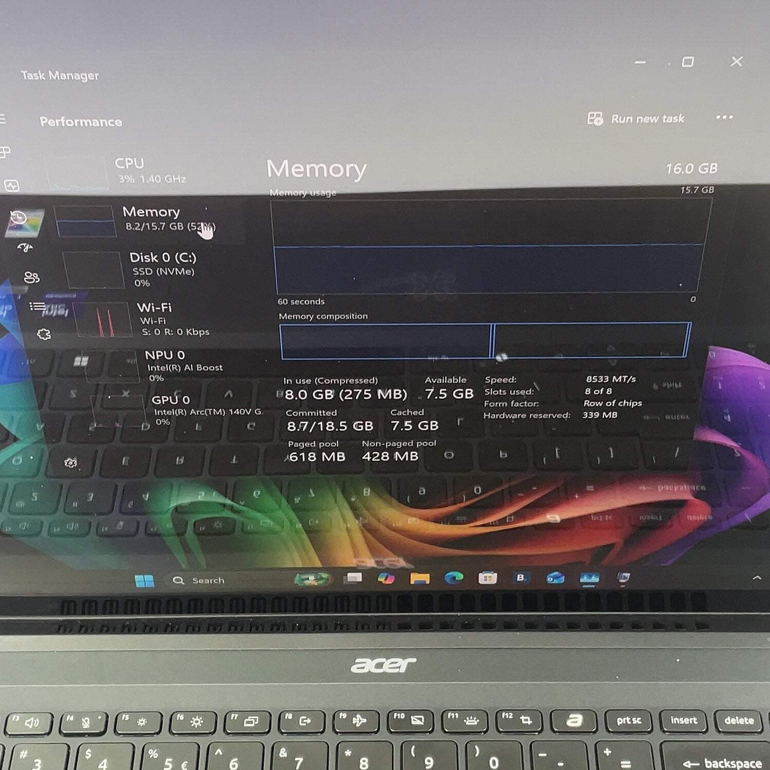 Acer Swift 16 N24Q11 16″ Ultra 7 256V 2.2GHz 16GB RAM 1TB SSD