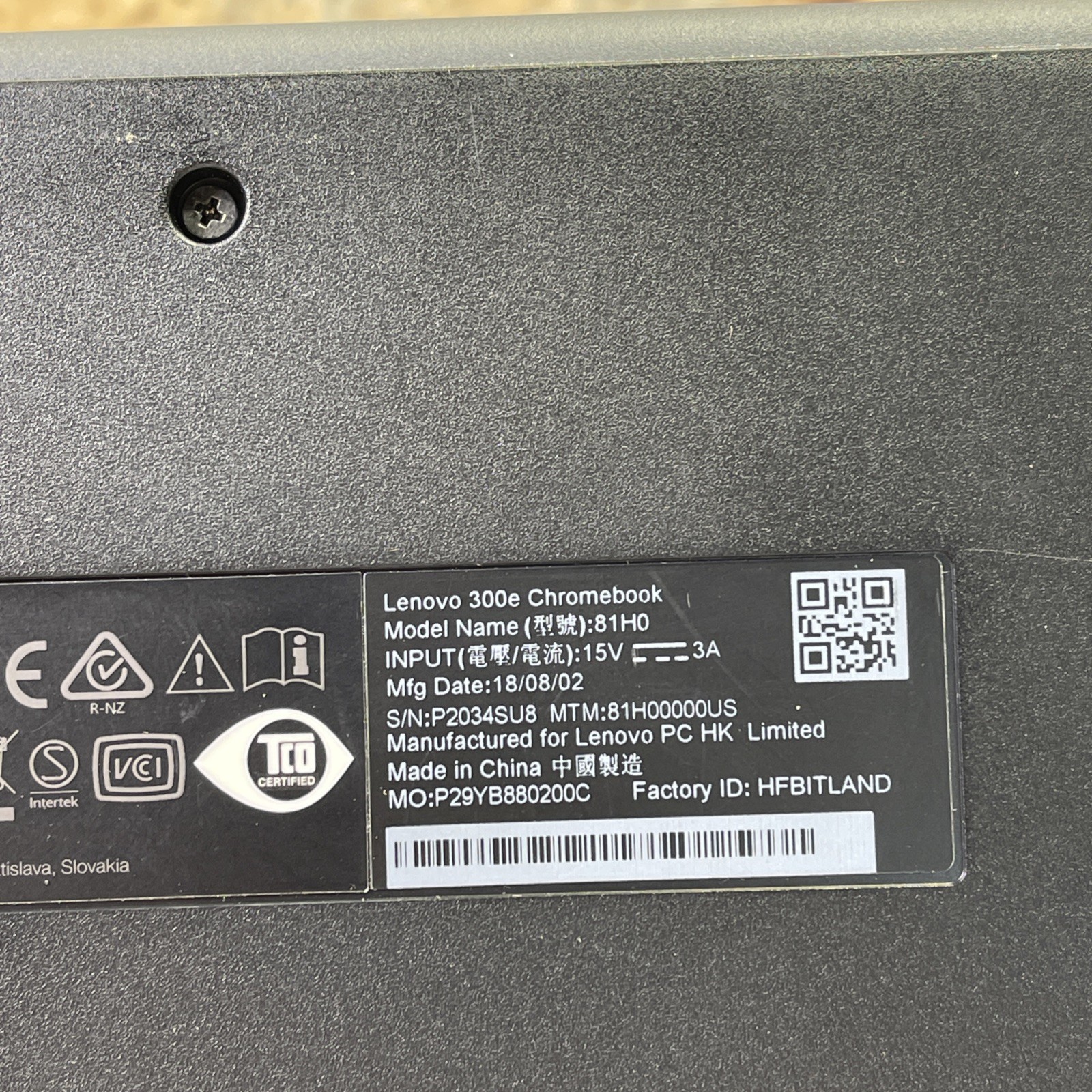 Lenovo Chromebook 300e Tested LCD Screen w/ Chassis & Battery – No Motherboard’s