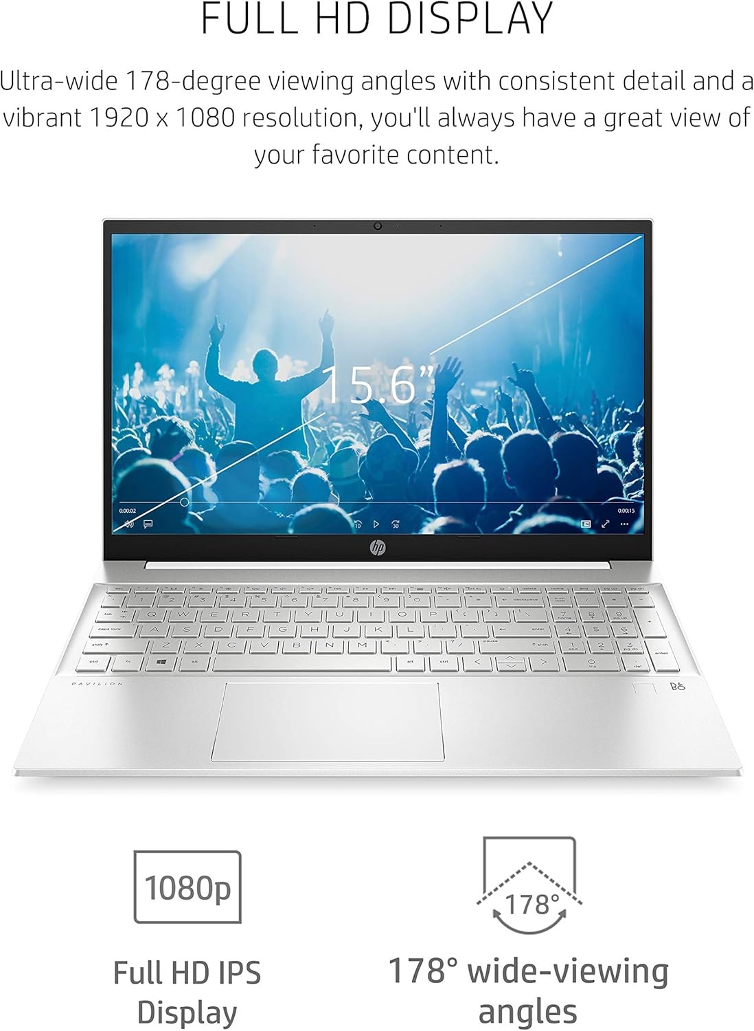 New HP Pavilion 15-eg0021nr 15.6 FHD i7-1165G7 16GB 512 GB PCIe WIN11/10 Pro