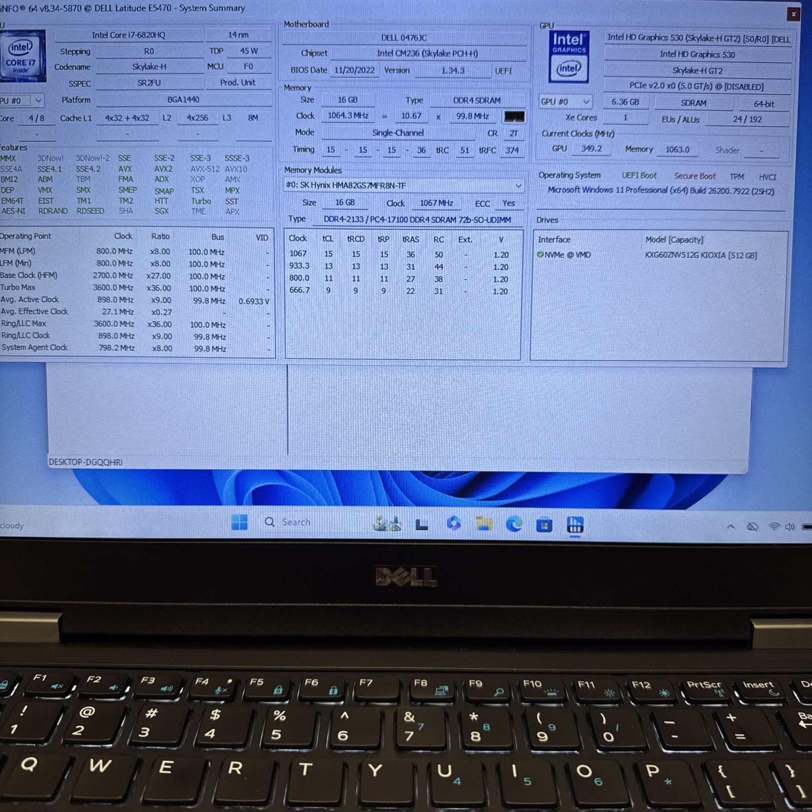 Dell Latitude E5470 | Quad Core i7 16GB RAM 512GB SSD | Backlit FPS Win 11 Pro
