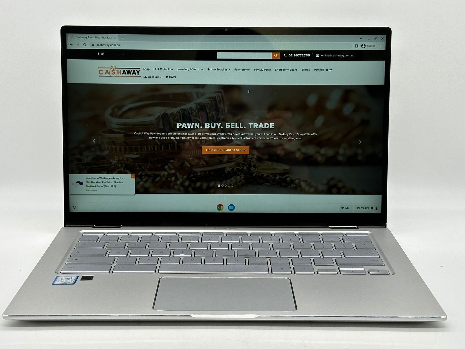 Asus Chromebook 14 Inch Full HD Intel Core M3 4GB Touchscreen Laptop