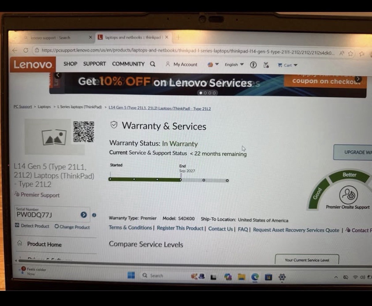 2 years Warranty Lenovo ThinkPad L14 14″ Intel Core Ultra 5 16GB RAM 256GB SSD