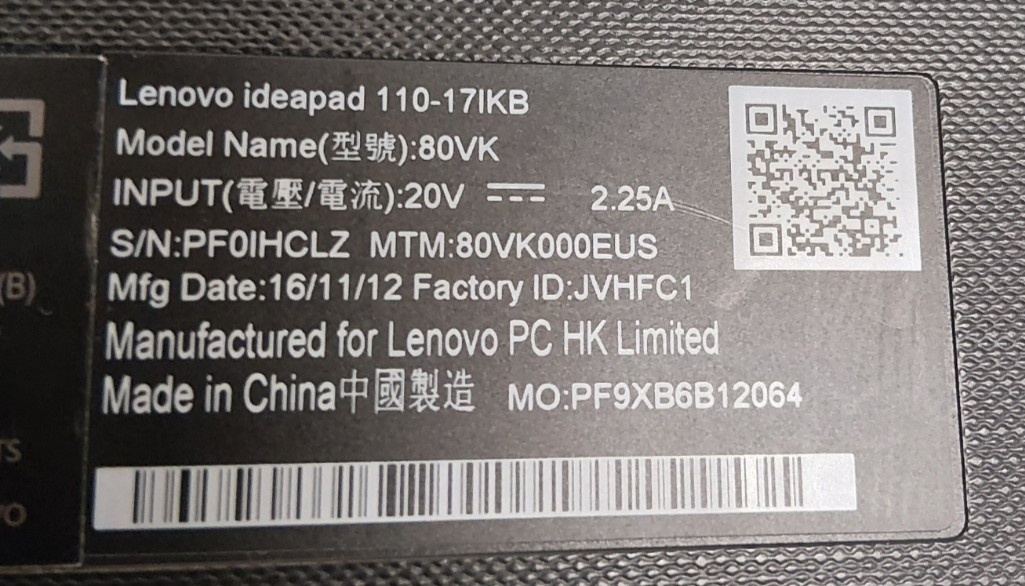 Lenovo IdeaPad 110-17 IKB Laptop i3-7TH GEN 12GB 500GB SSD #822 FREE SHIPPING