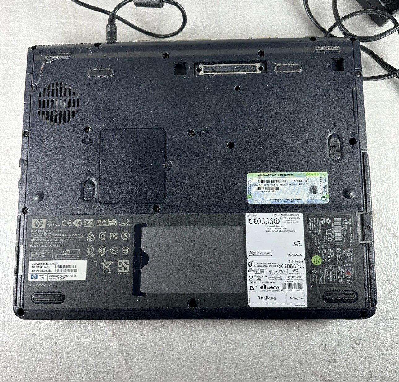 HP Compaq nc6000 Retro Gaming Laptop Pentium M 1.70GHz 512MB RAM (Windows 2000)