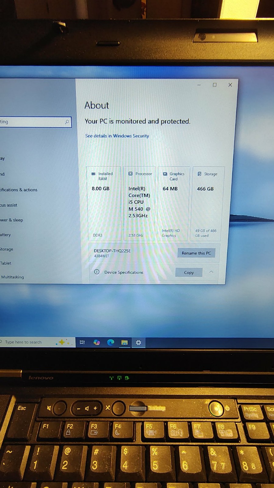 Lenovo ThinkPad| Windows 10 Pro | Intel i5 2.53GHz | 500GB | 8GB | Warranty
