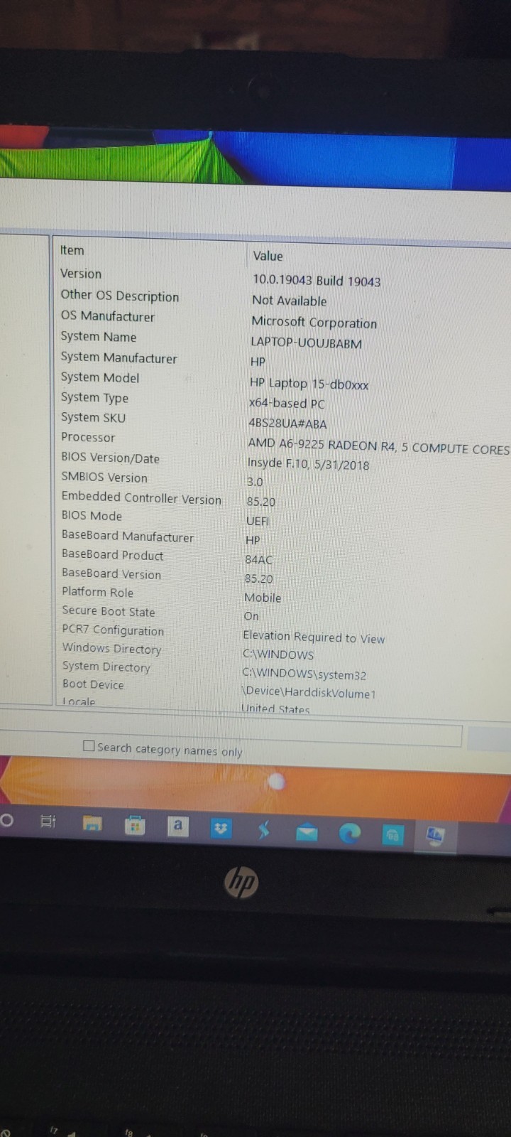 HP Laptop, 15″, 4 GB, 10.6 Virtual Memory, tested & wiped. Excellent condition!