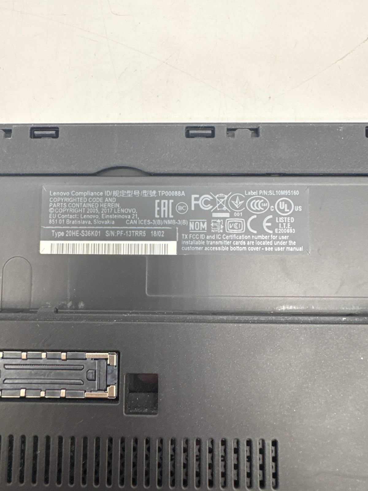 Lenovo ThinkPad T470 i5-7300U 8GB RAM 256GB SSD FOR PARTS NO POWER