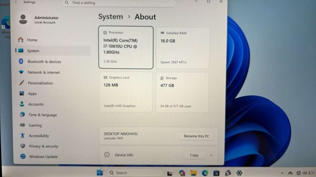 Dell Latitude 7410 14″FHD Laptop,i7-10610U-16GB RAM,512GB M2,Win 11 Pro .