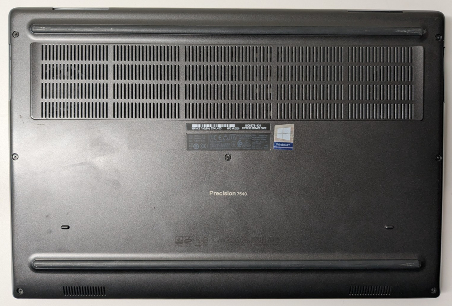 Dell Precision 7540 15.6″ i9-9880H 2.30GHz 32GB 512GB SSD W11P T1000 6X4L453