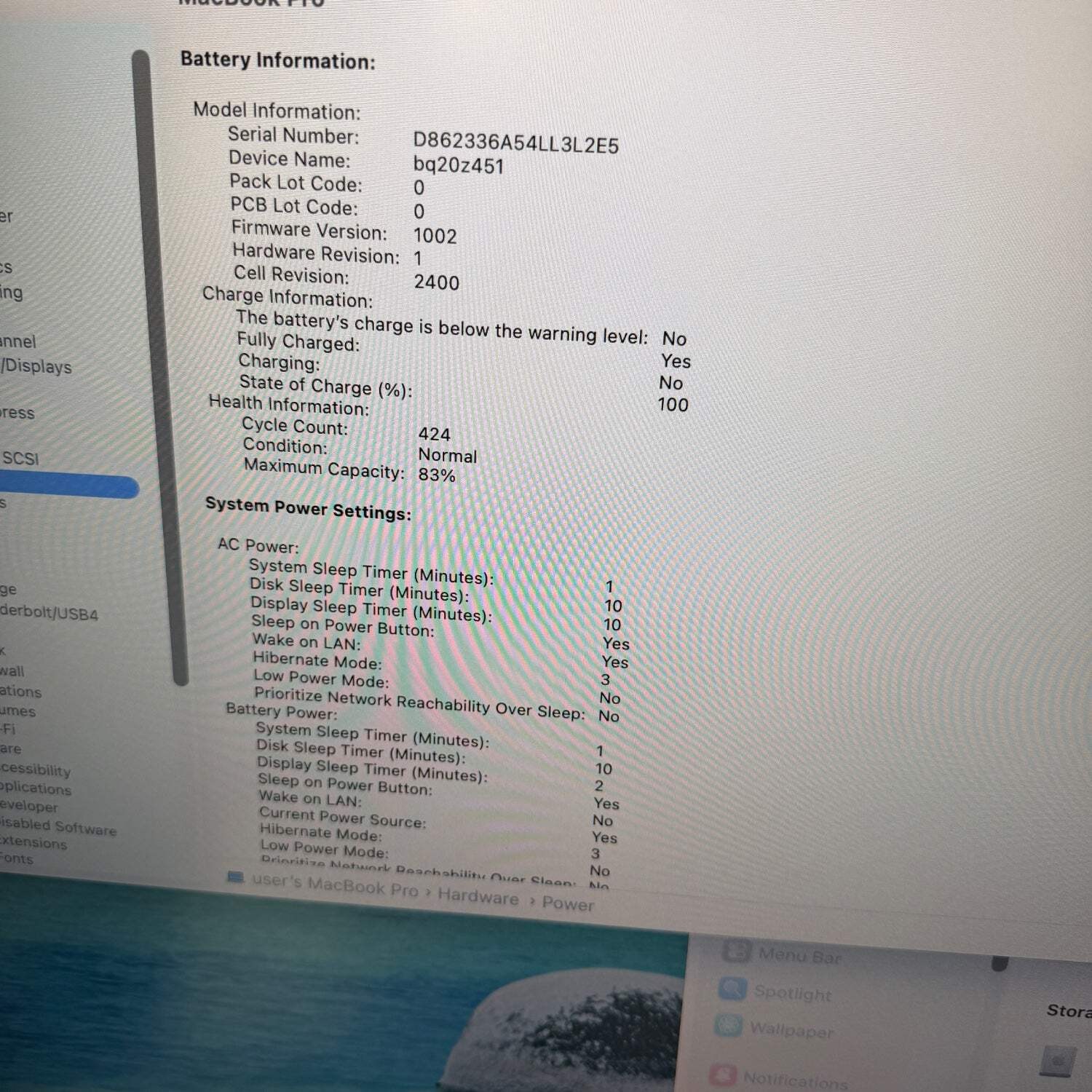 Broken 2022 Apple MacBook Pro 13.3″ M2 10C GPU 3.5GHz 8GB RAM 256GB SSD Bad LCD