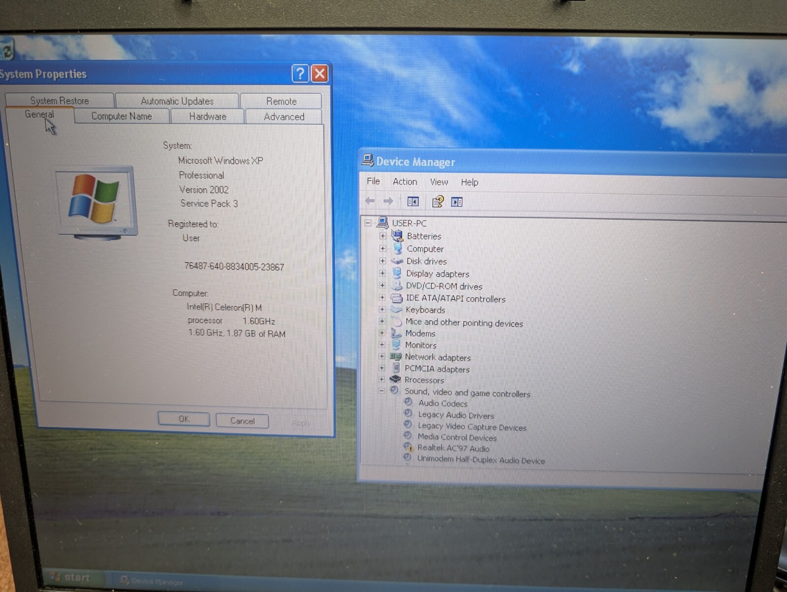 Toshiba Satellite L25-S121 – Celeron M 1.60GHz – ATI – 80GB HDD – XP – READ DESC
