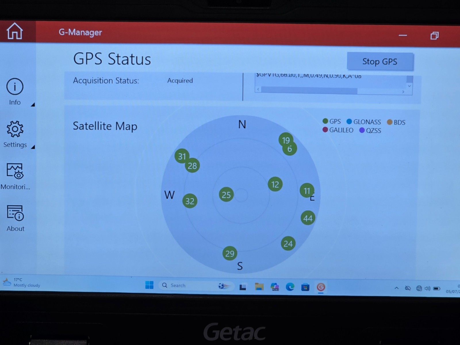GETAC S410 RUGGED LAPTOP 14″ TOUCH i5-6200 16GB 256GB SSD HDMI GPS Rs232 #036