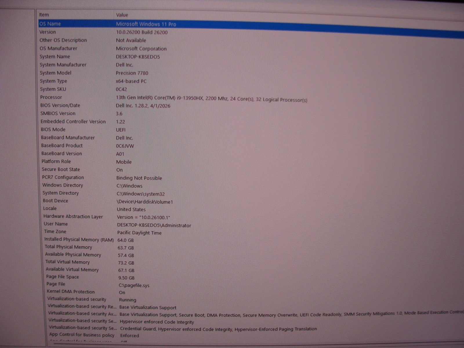 Dell Precision 7780 17.3″FHD i9-13950HX 2.2 GHz 64GB 1TB RTX 4000 ADA WRTY 2029