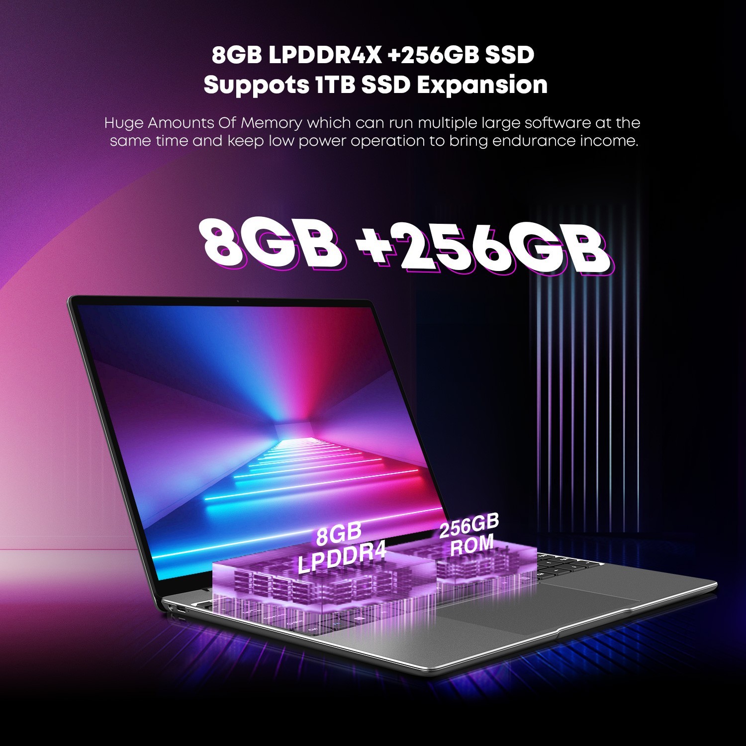 CHUWI GemiBook Pro 14.1″ Laptop, Intel N5100, 8GB RAM 256GB SSD Backlit Keyboard